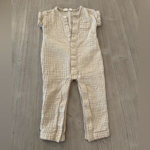 Gingham patterned, long pant romper from Baby Gap